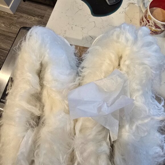 NEW BEARPAW Boo Real White Lamb Fur Lined Boots Womens Size 6 uk 4.5 eu 37 NIB - Picture 8 of 15